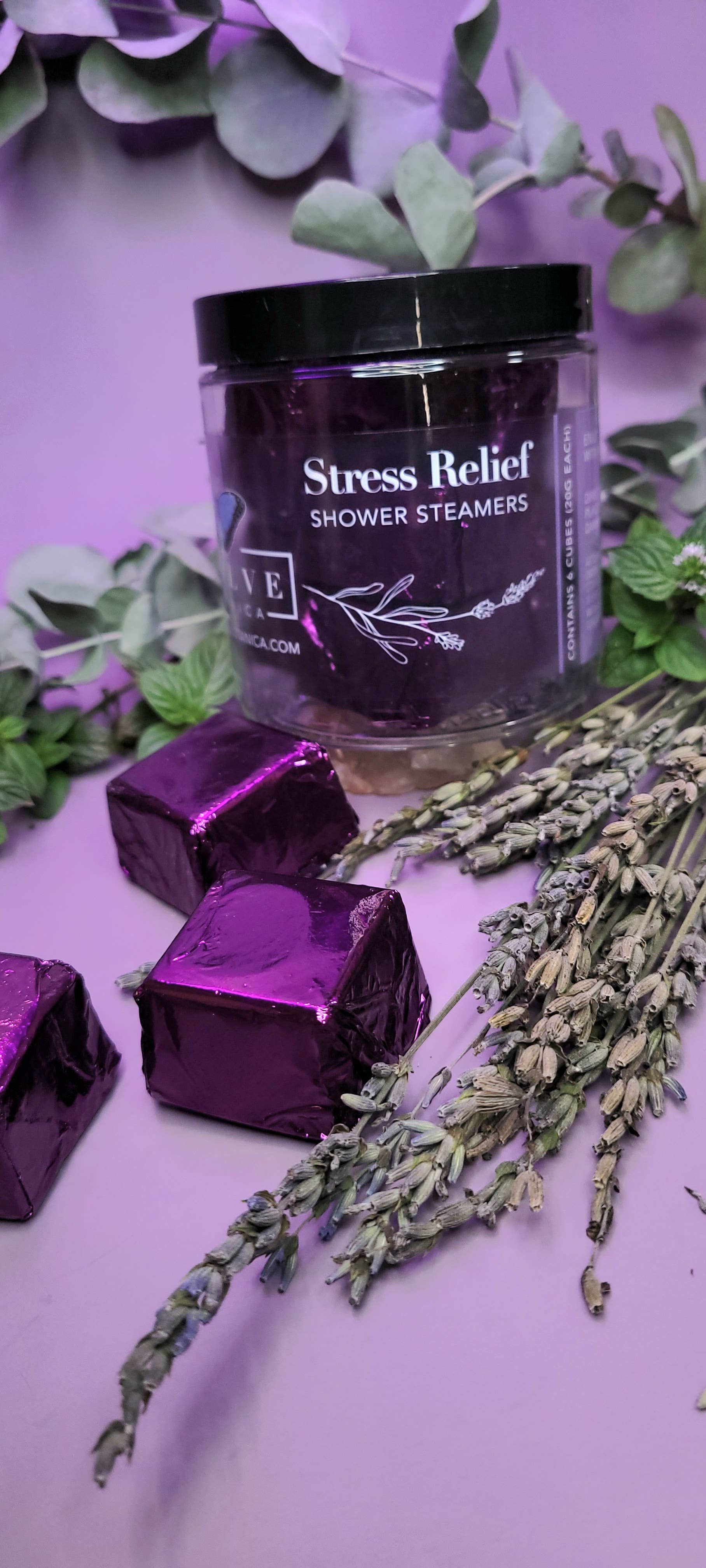Shower Steamers - Stress Relief (Lavender Mint) (6perJar)