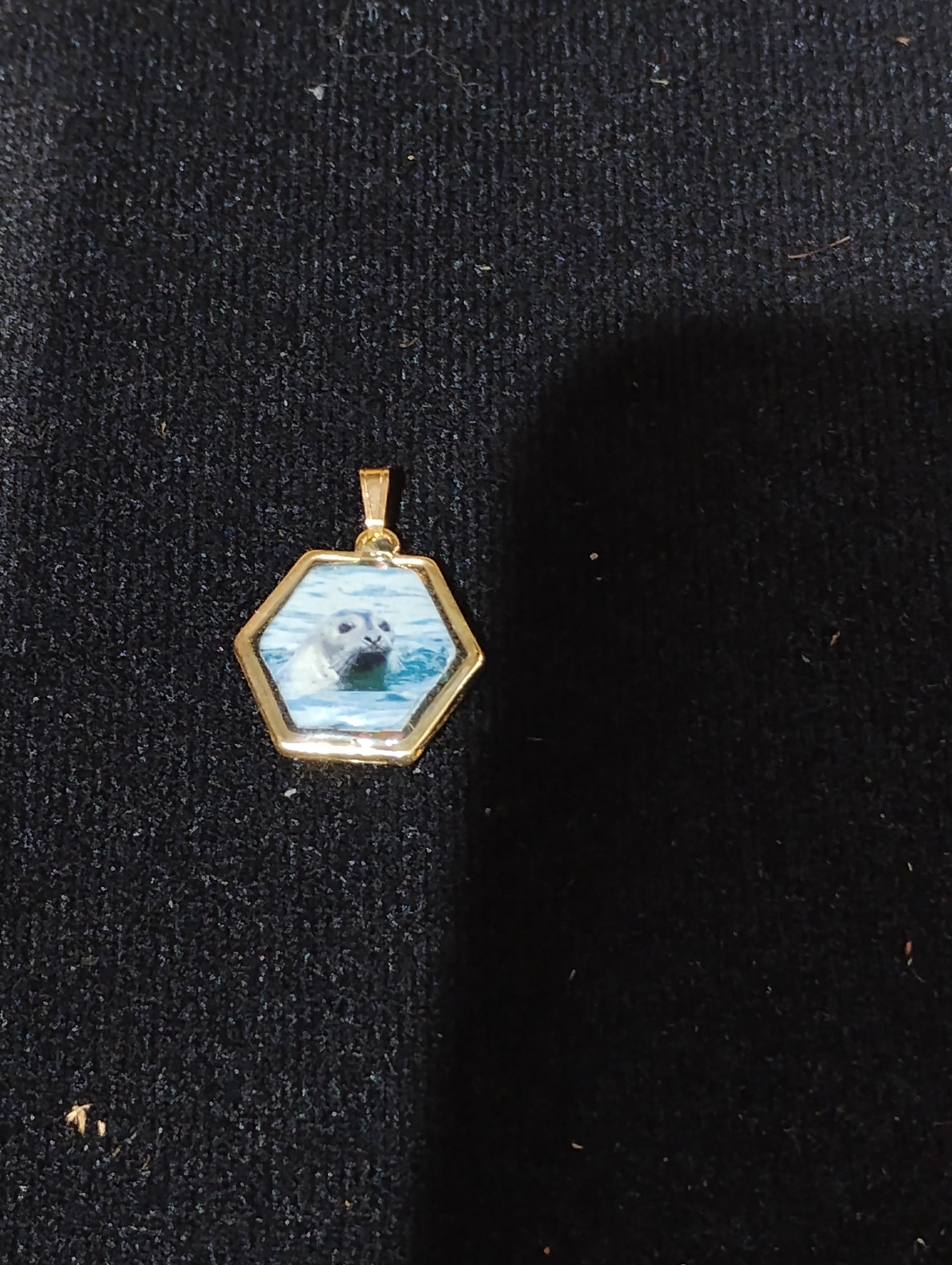 Octagonal Seal Photo Pendant