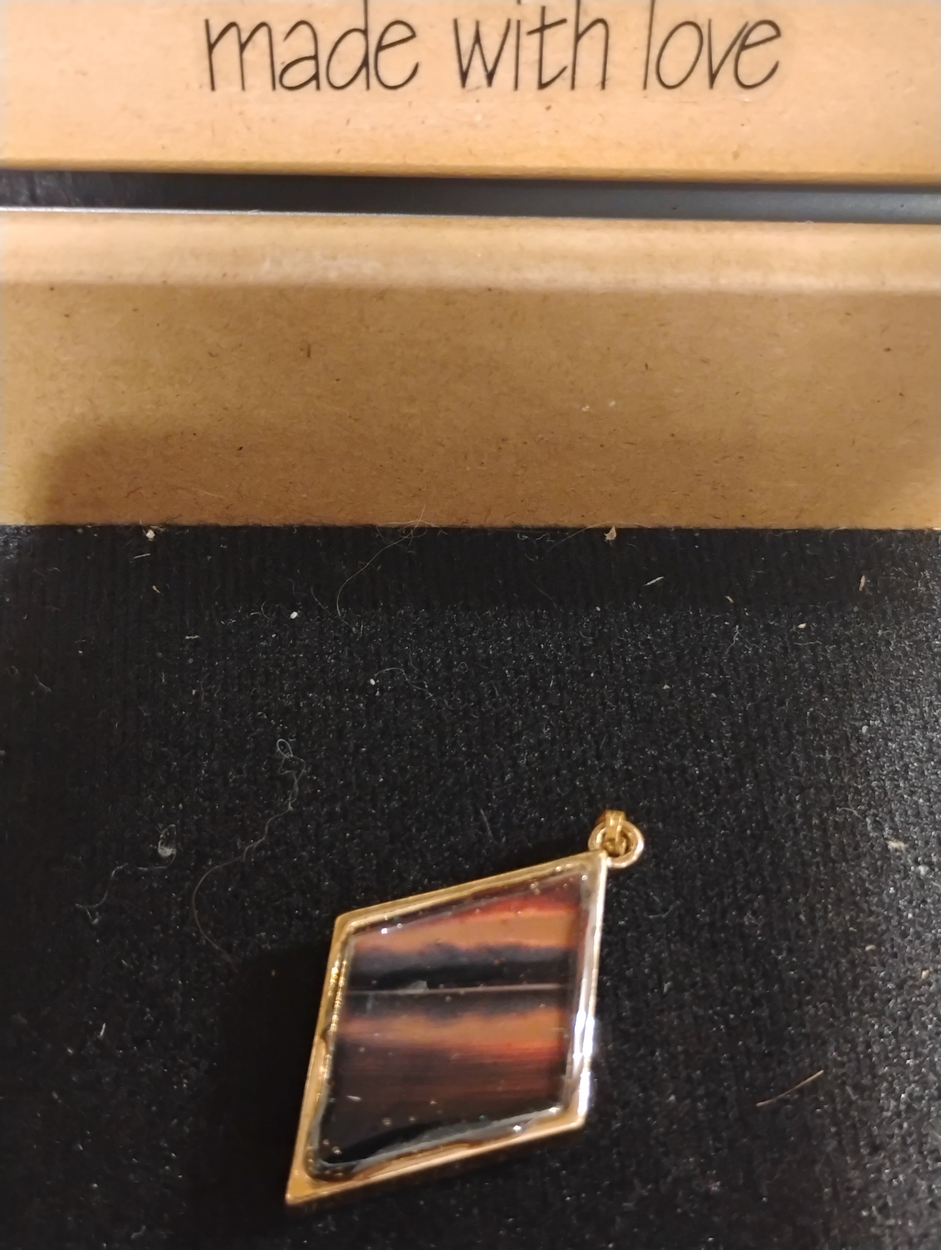 Diamond Shaped Photo Pendant