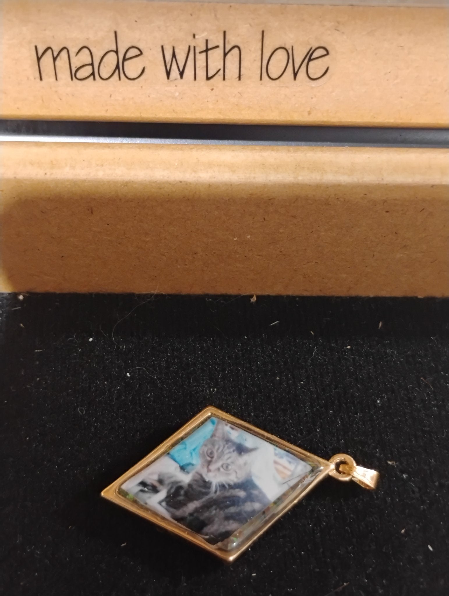 Diamond Shaped Photo Pendant
