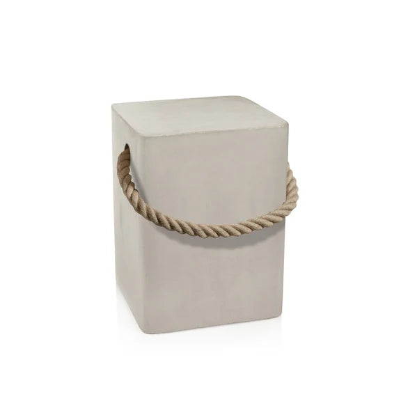 Isola Concrete Stool with Rope Handle