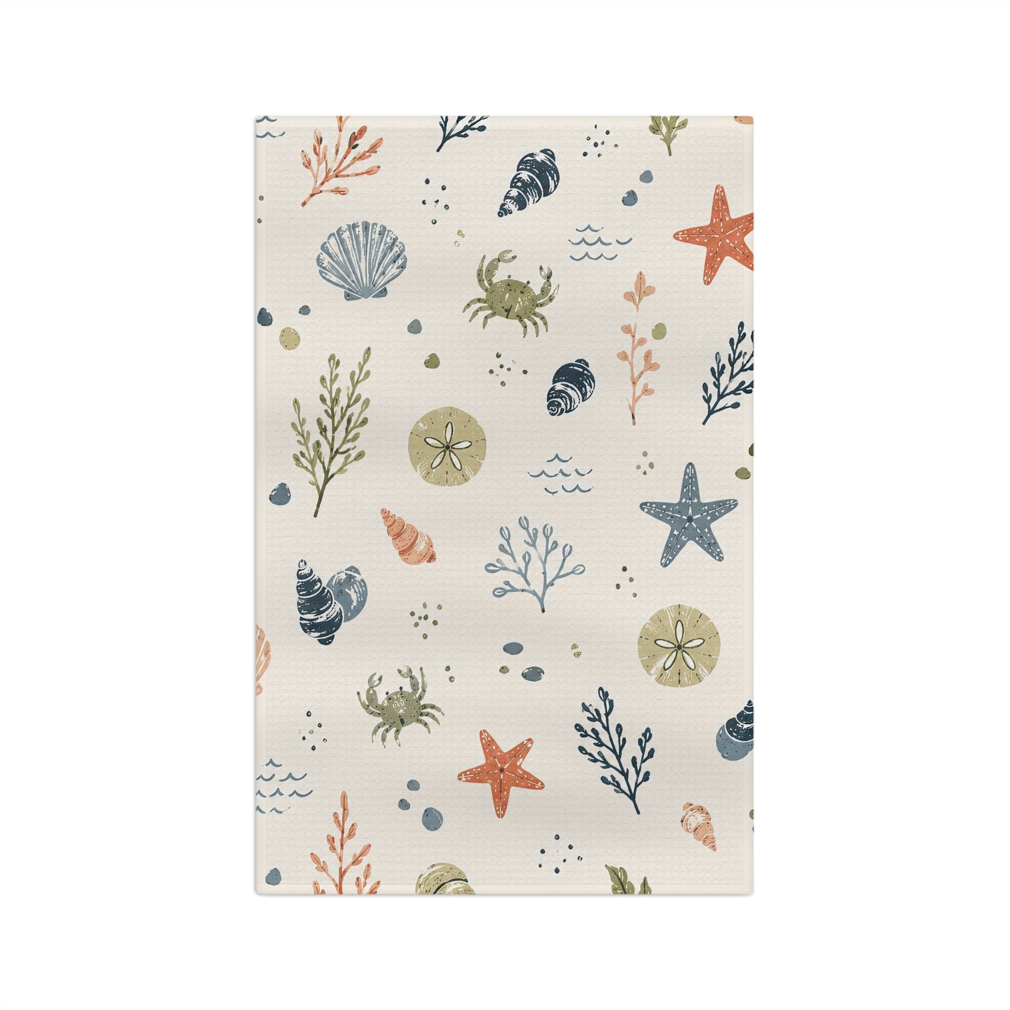 Maine Dockside Microfiber Tea Towel — Coast Sea Life Kitchen Towel