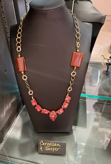 Carnelian and Jasper Necklace