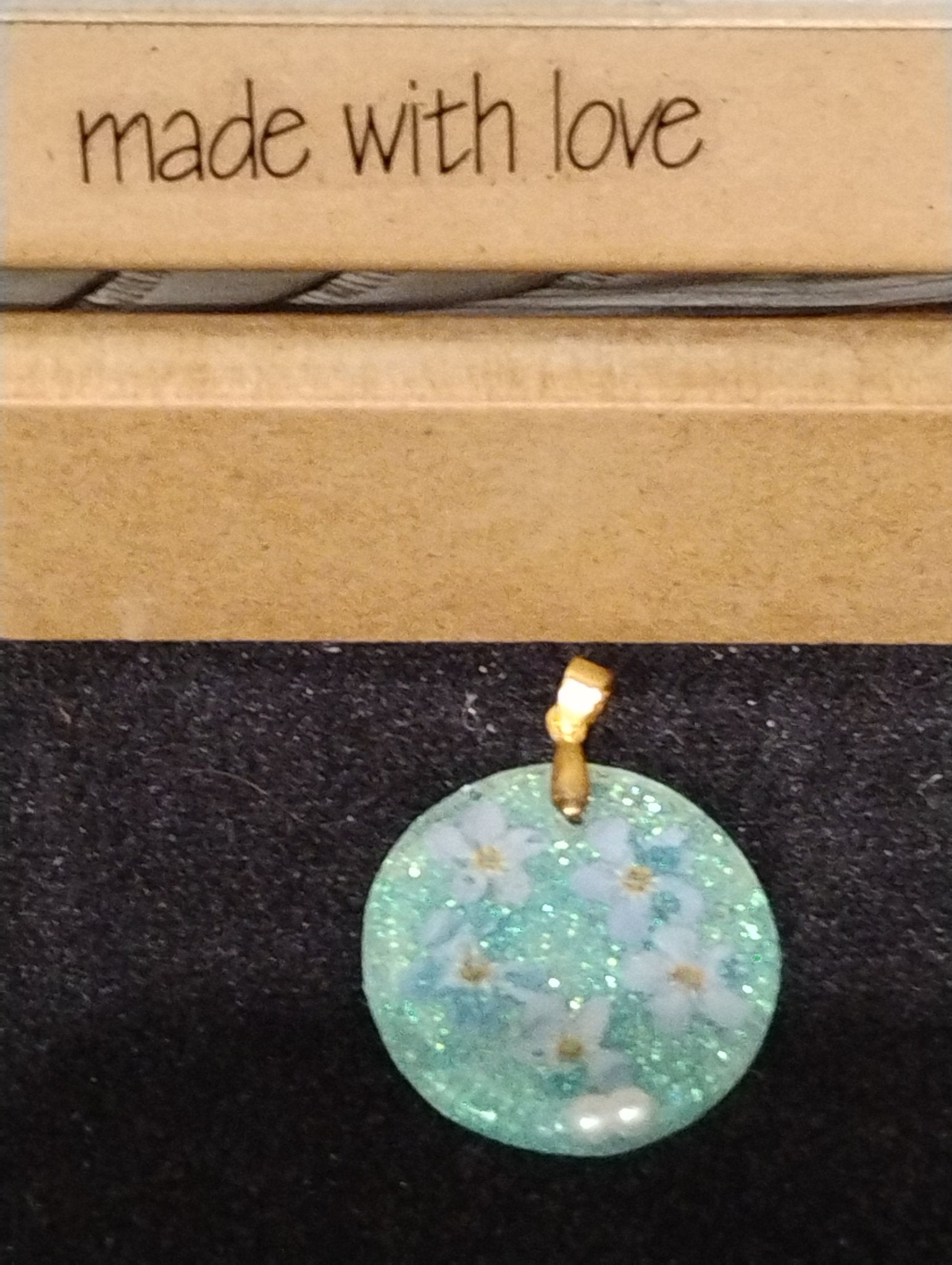 Round Flower/Fern Pendant w Gemstone or Pearl