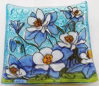 Blue Columbine Decorative Dish