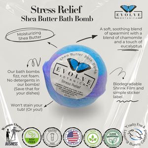 Natural Bath Bomb handmade Chamomile - Stress Relief by Evolve Botanica