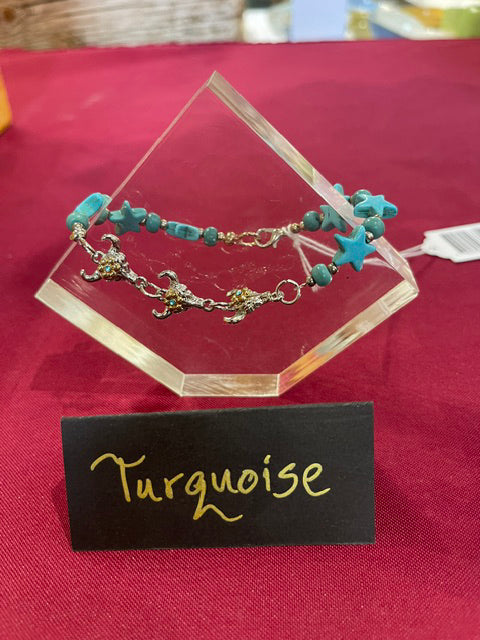 Turquoise Starfish & Lobster Bracelet