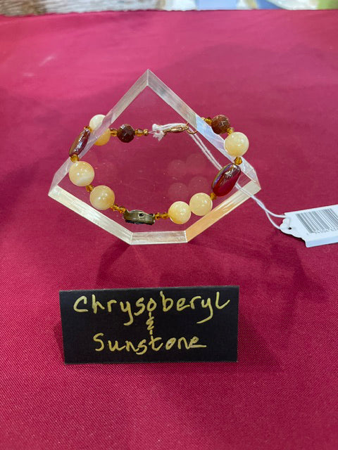 Chrysoberyl & Sunstone Bracelet