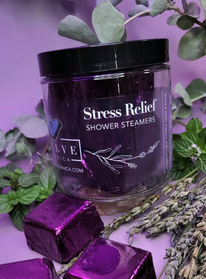 Shower Steamers - Stress Relief (Lavender Mint) (6perJar) by Evolve Botanica