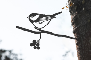 Chickadee Garden Art by Metalbird