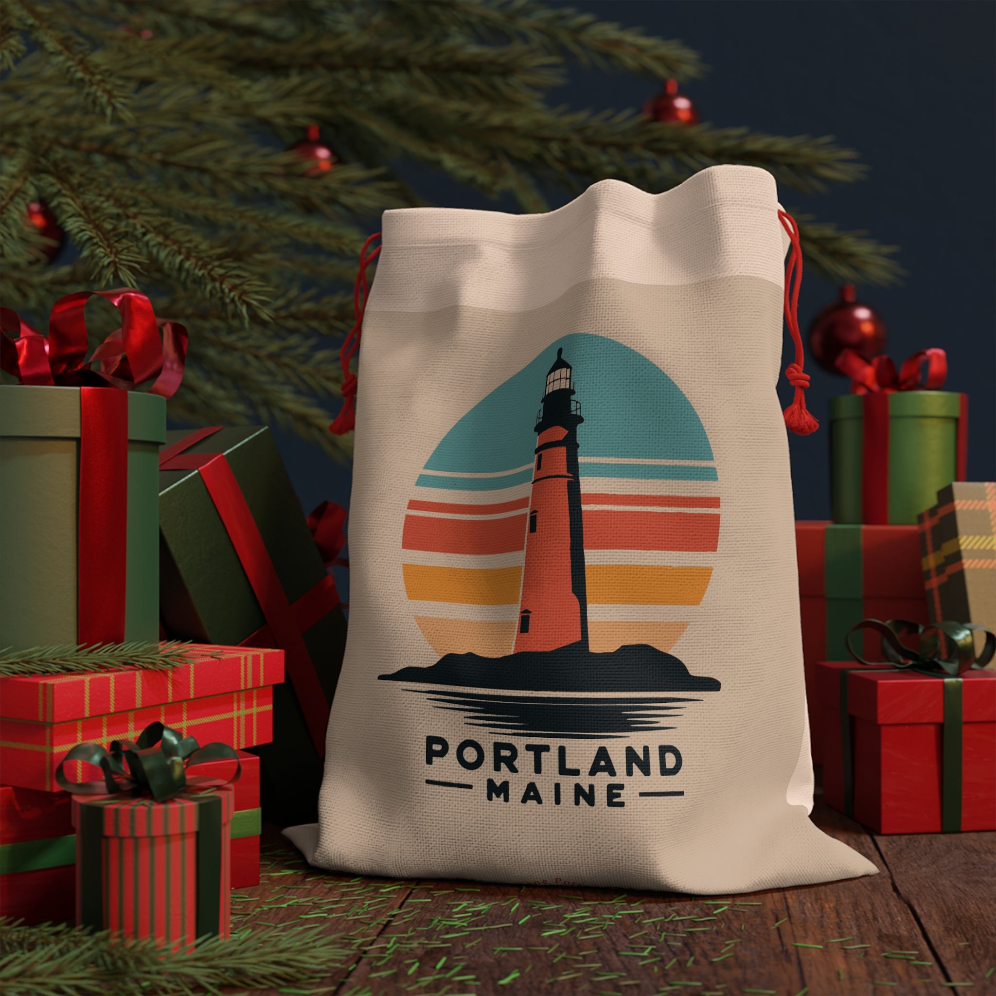 Gift Bag - Portland Maine Retro Design
