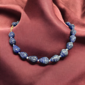 Large Faceted Saphire w Herkimer Diamonds by Nance Trueworthy