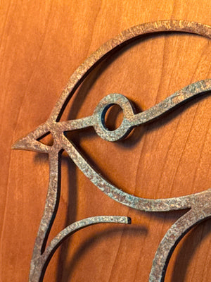 Chickadee in Copper — Hand-Worked Patina Wall Art (9 × 12) by This Rad Life