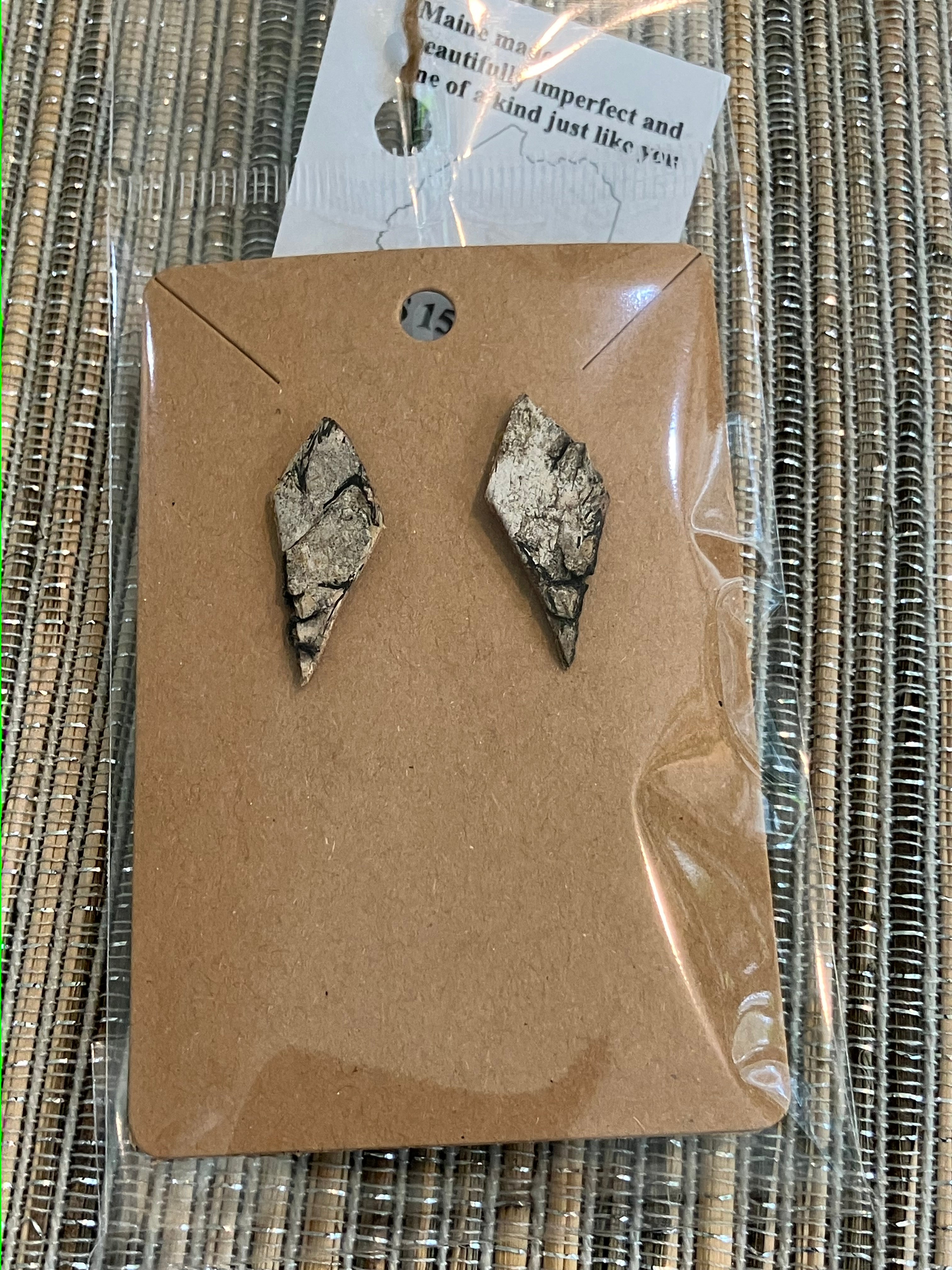 Birch earrings- kite shape