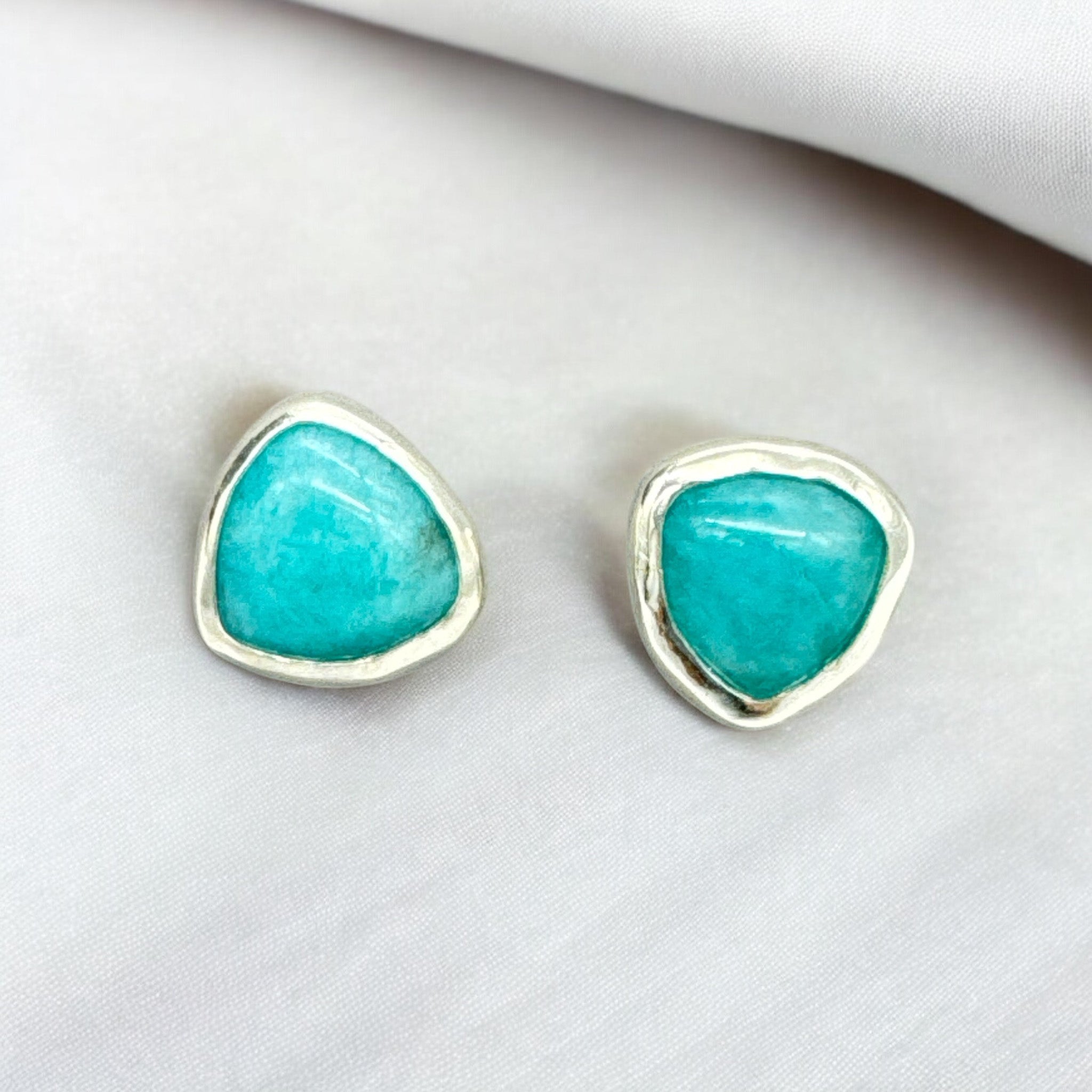 Amazonite Stud Earrings by Morgan McGeehan Designs