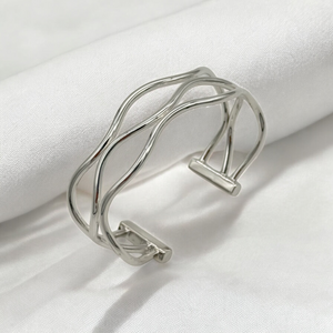 Triple Wired Cuff Bracelet S.S. by Zina Sterling Silver