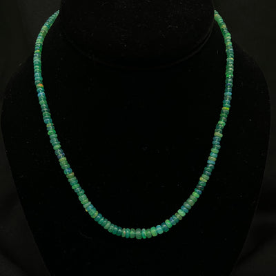 Green Ethiopian Opal Necklace by Nance Trueworthy