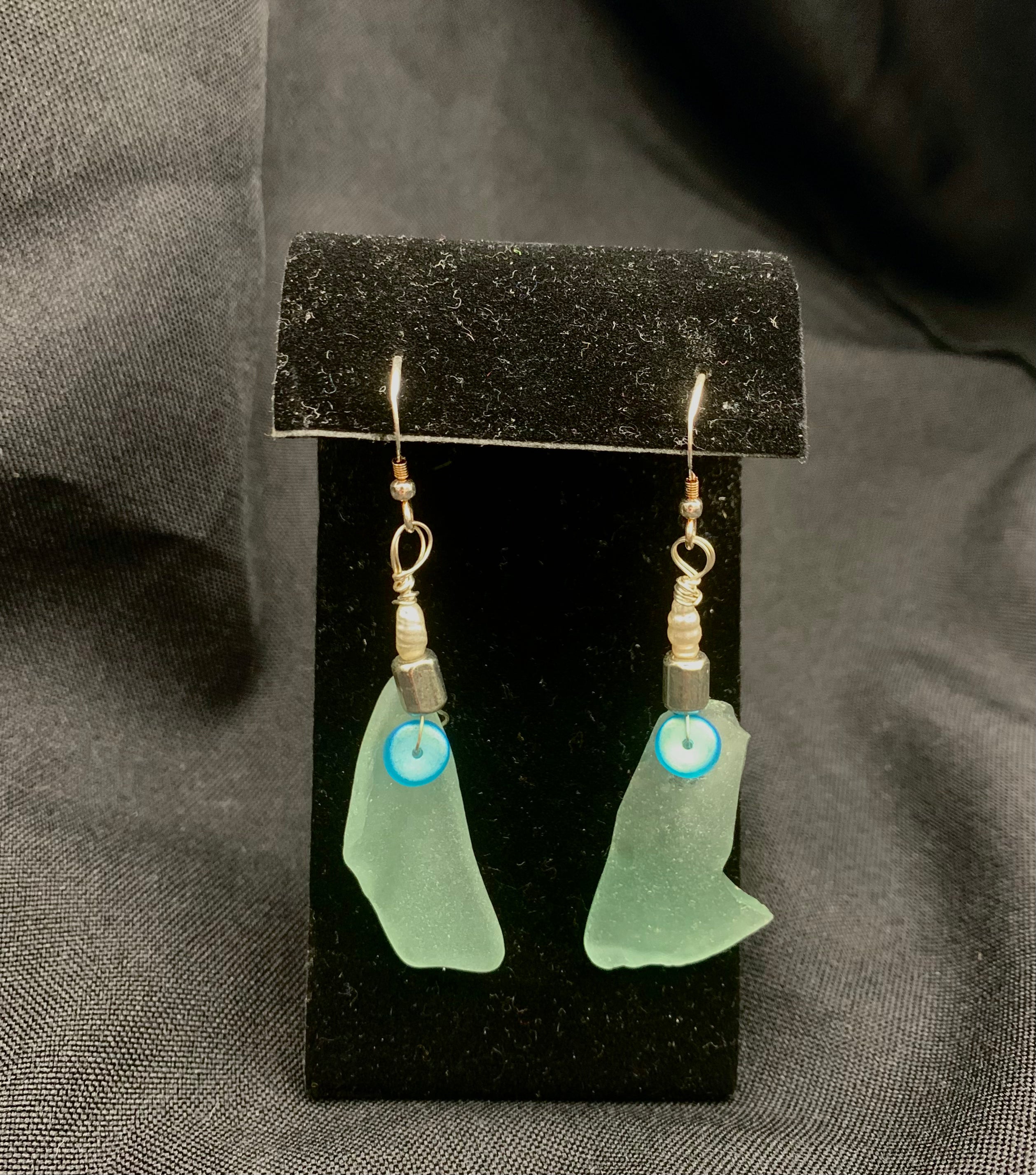Sea Glass Drilled Earring