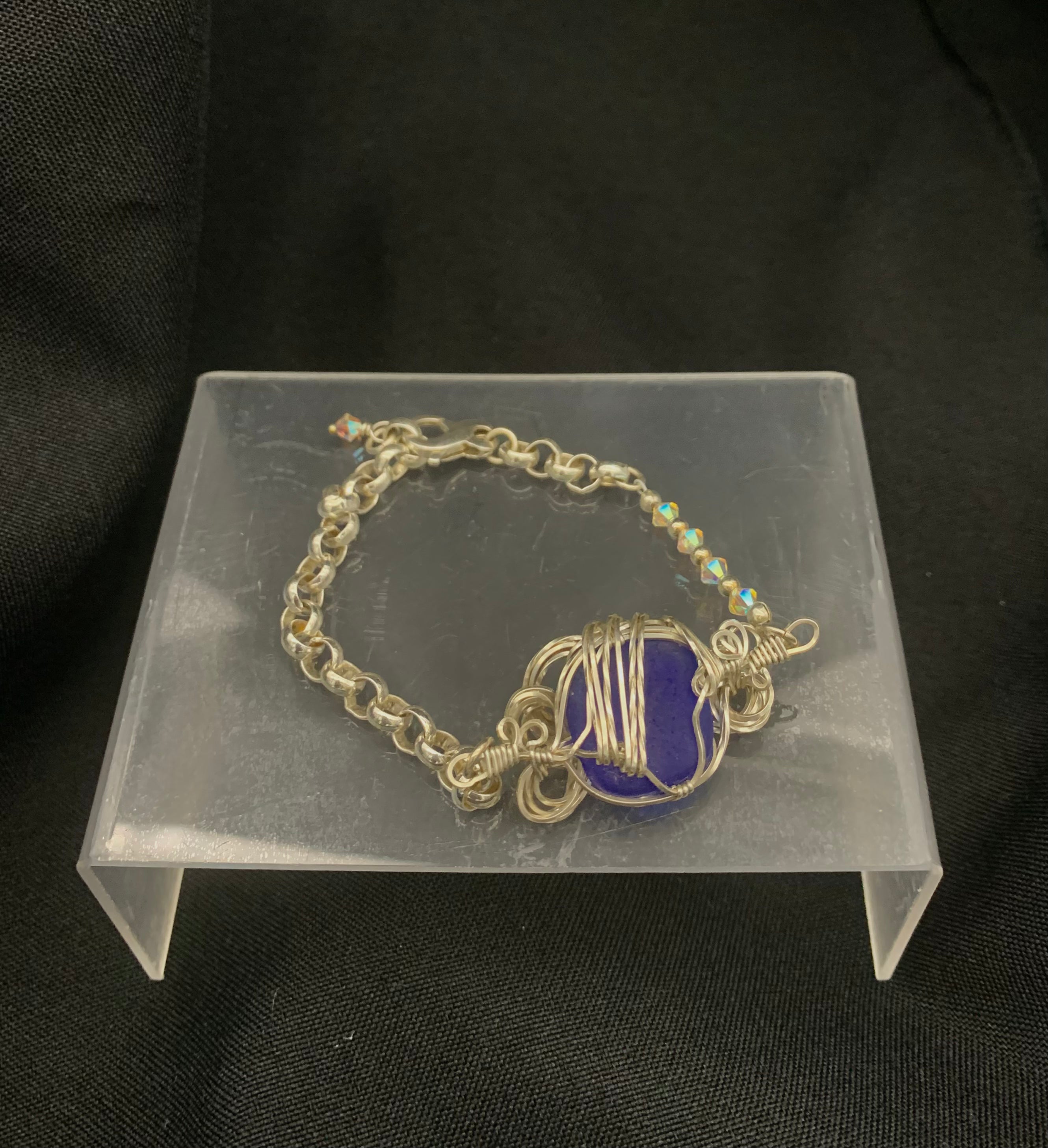 Cobalt Bracelet w/ Swarovski Crystals