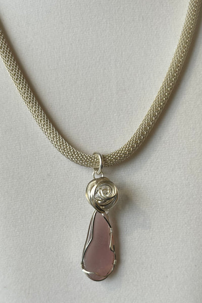Rare Purple Seaglass Necklace
