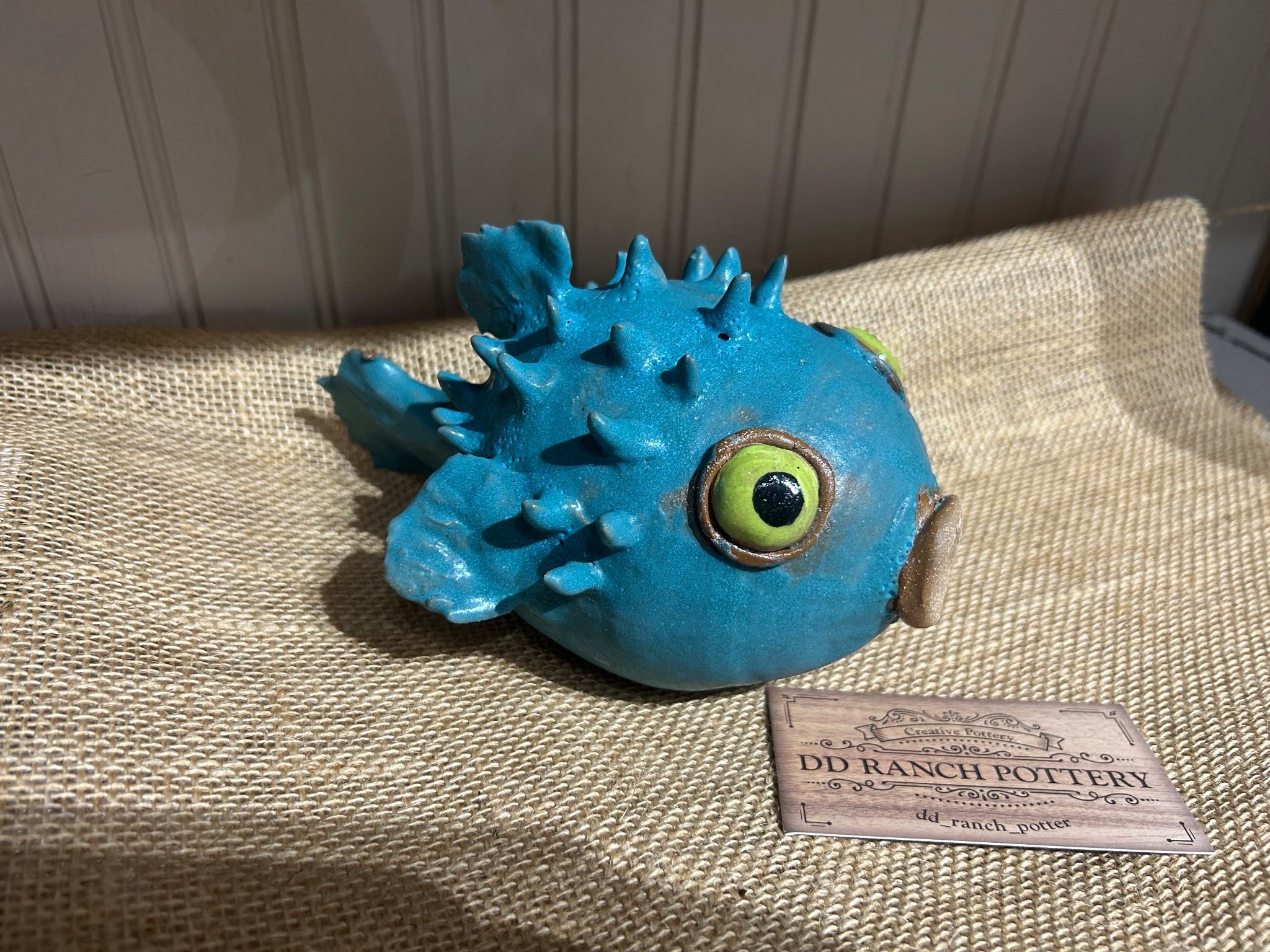 Turquoise puffer 2