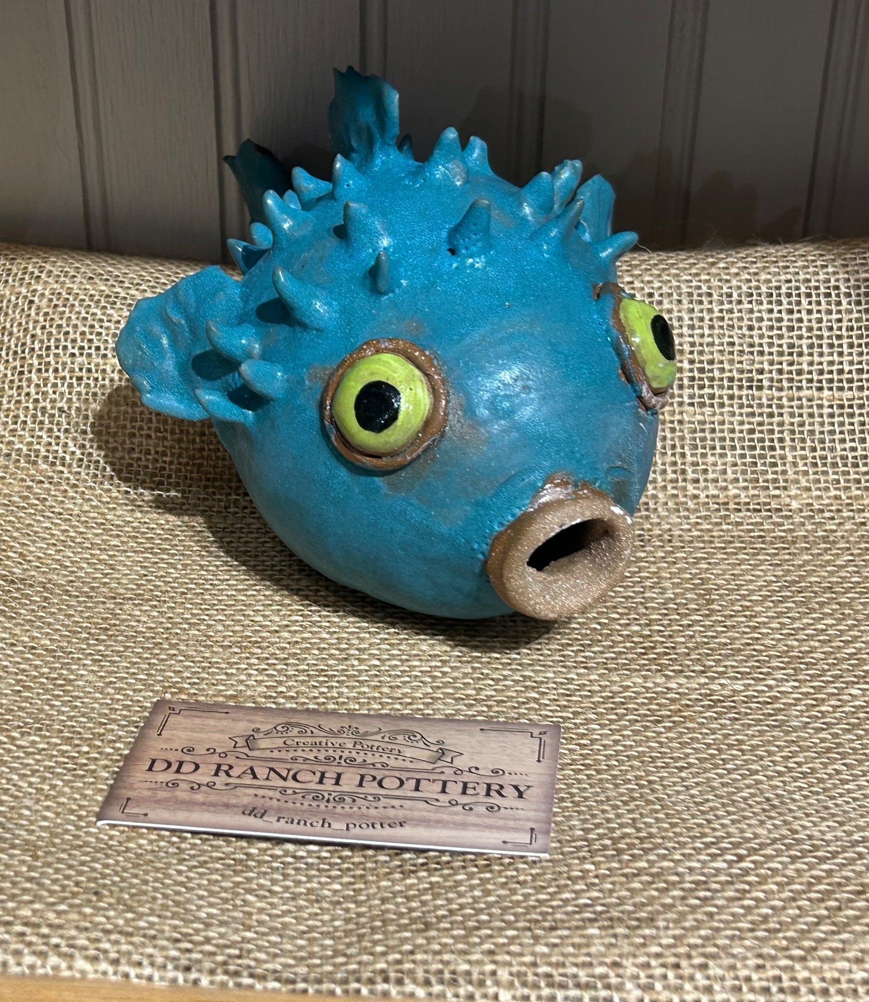 Turquoise puffer 2