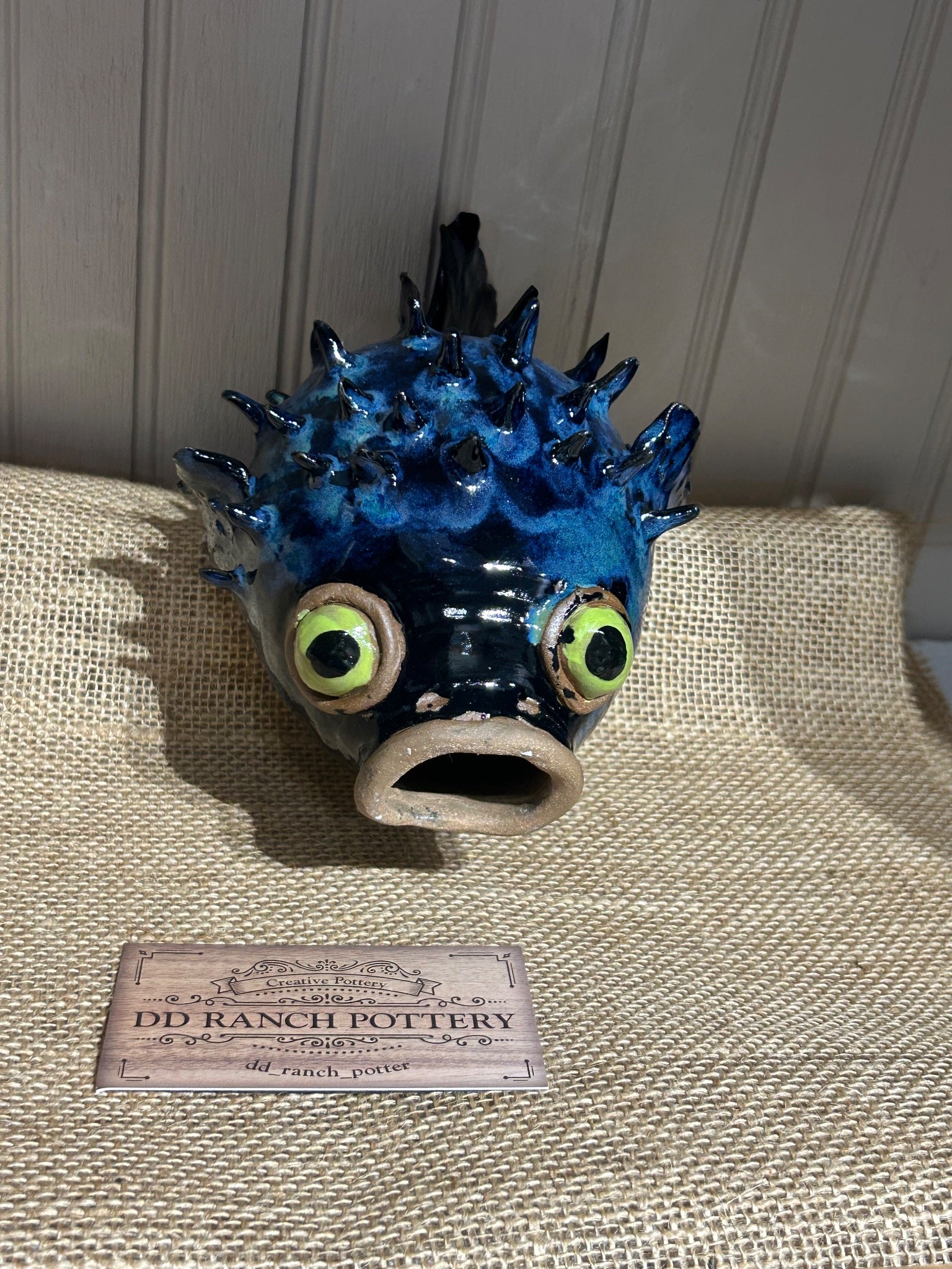 Blue puffer fish