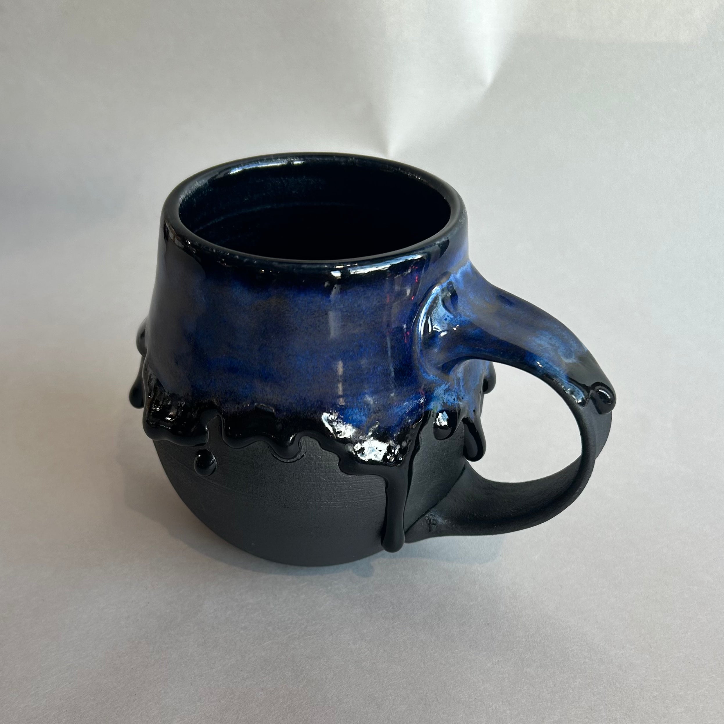Blue Black Black Drip Mug