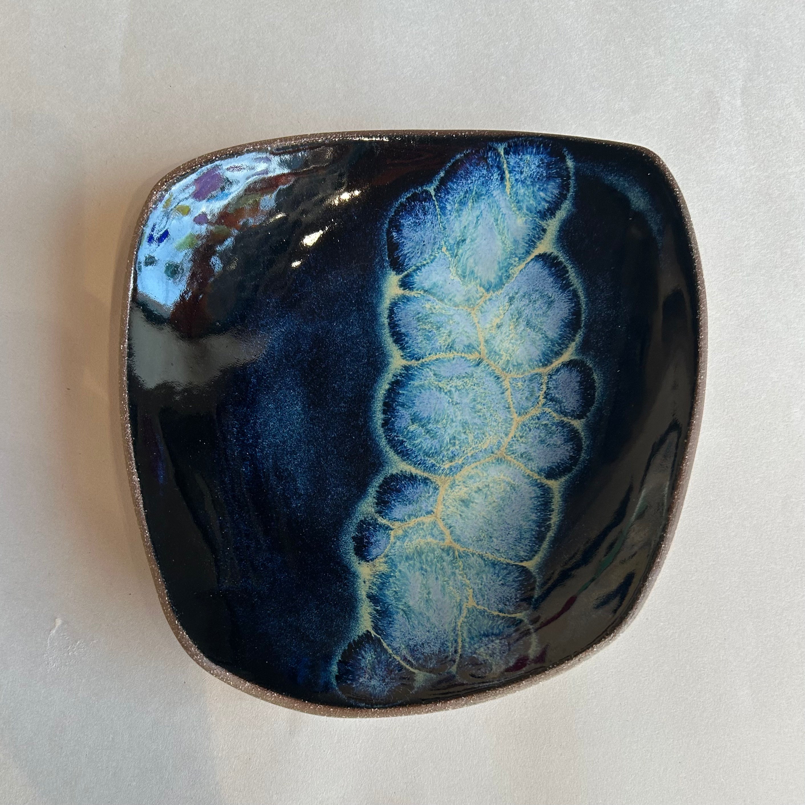 Freeform Blue Bubbles Bowl