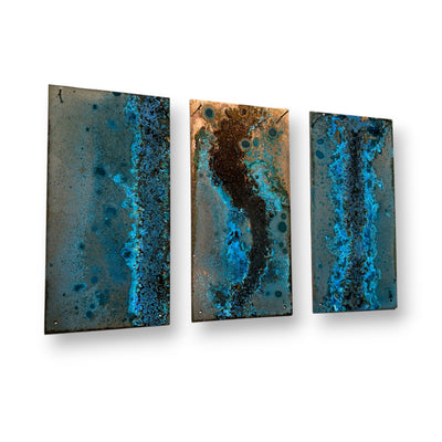 Small Copper Galaxy Triptych II by Rachel K DeLong