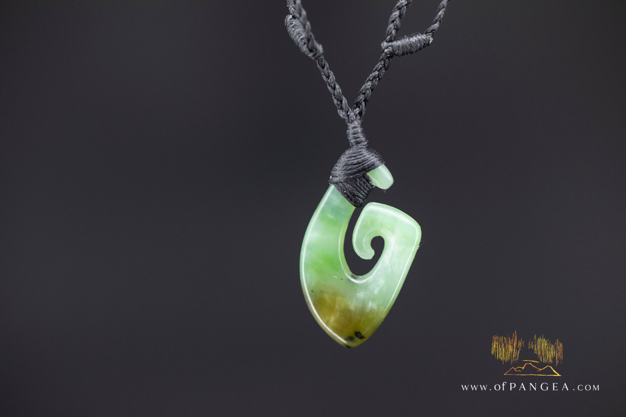 Hei Matau Hook - Siberian Nephrite Jade Necklace