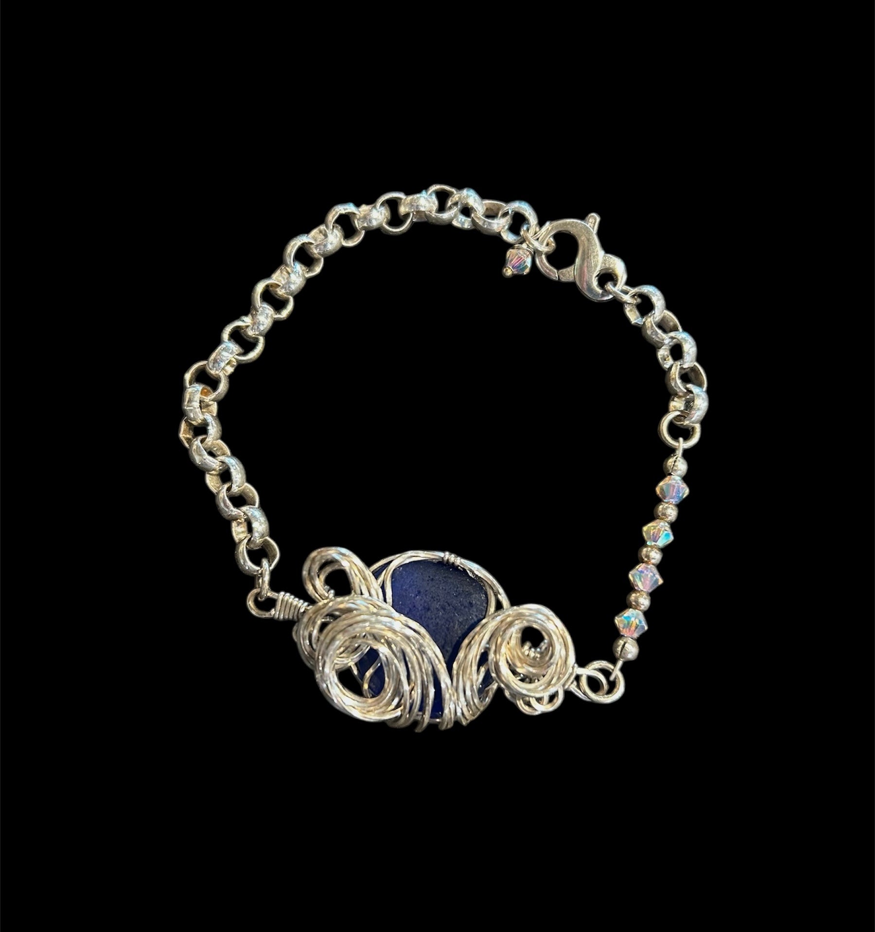 Cobalt Bracelet w/ Swarovski Crystals