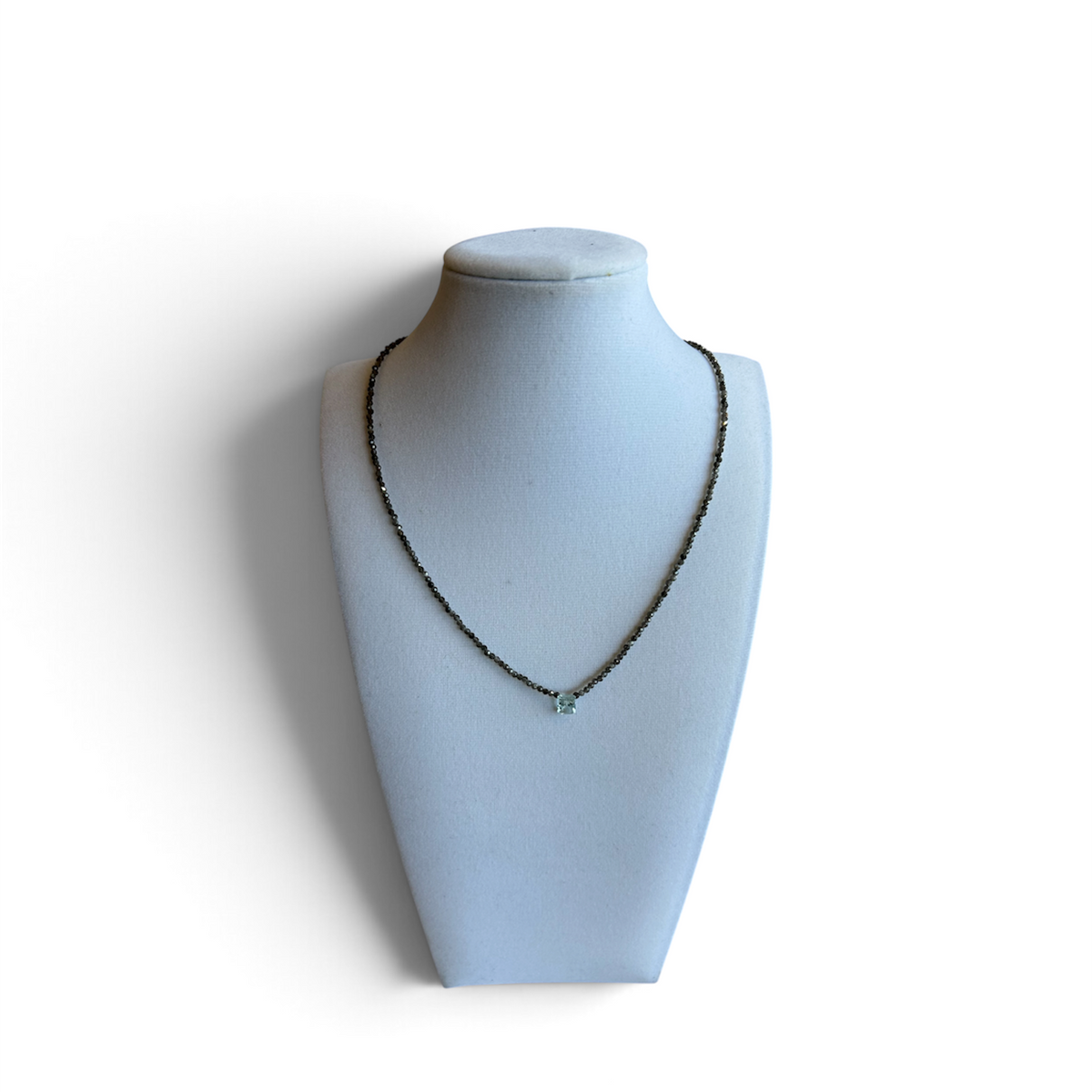 Gray Moonstone w/Fancy Blue Topaz