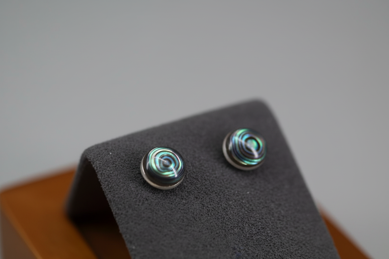Abalone Stud Post Earrings