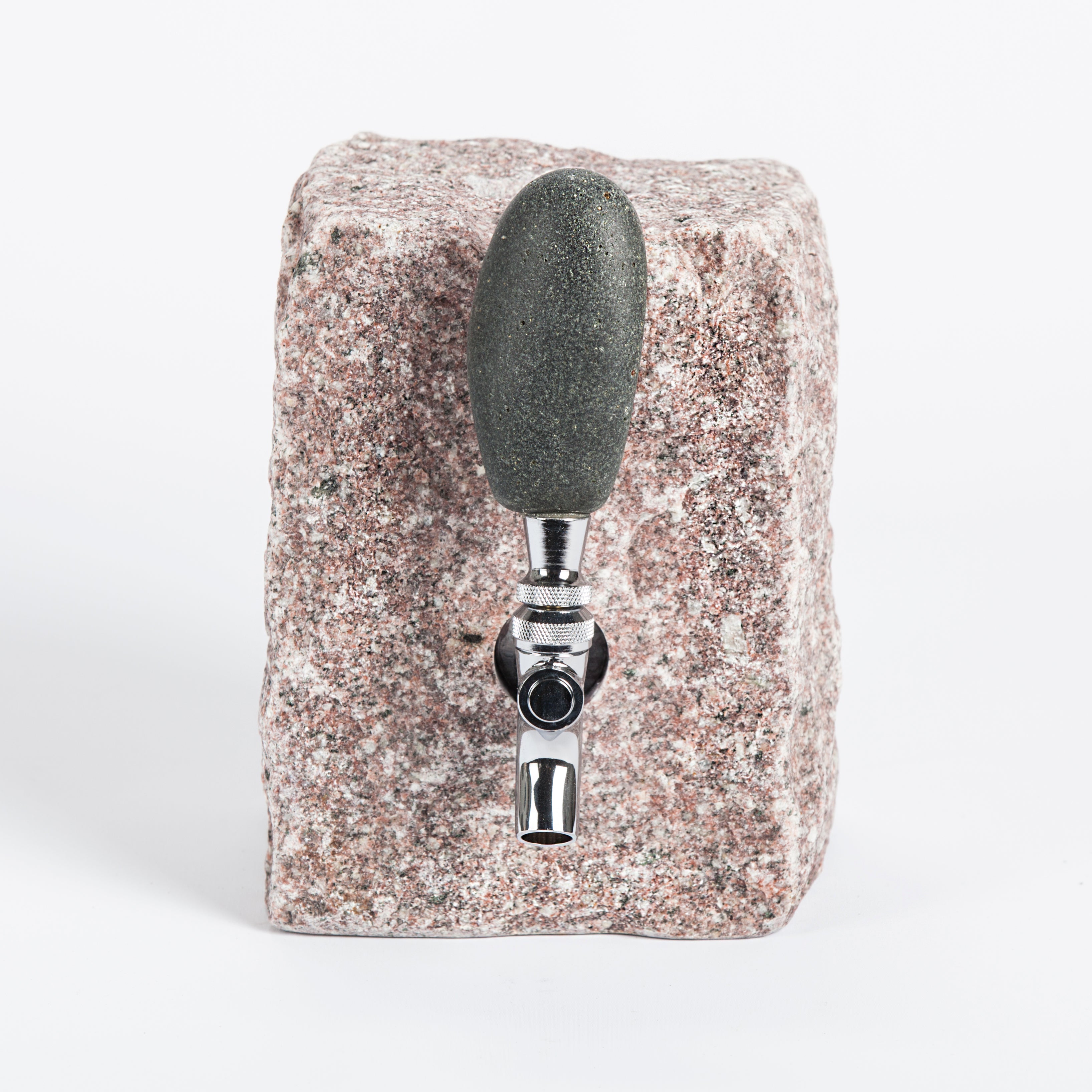 Stone Drink Dispenser: Pink / Stainless