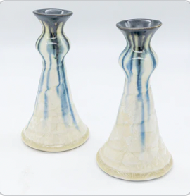 Candlesticks Medium, pair - Pottery Edgecomb Potters