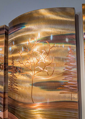 Mixed Trees 26 x 36 Triptych - Edgecomb Potters