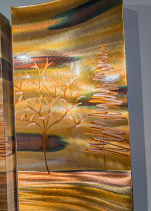 Mixed Trees 26 x 36 Triptych - Edgecomb Potters