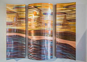 North Shore Lake Triptych - Edgecomb Potters