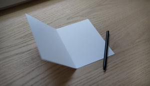 Hidden Peony - greeting card Edgecomb Potters