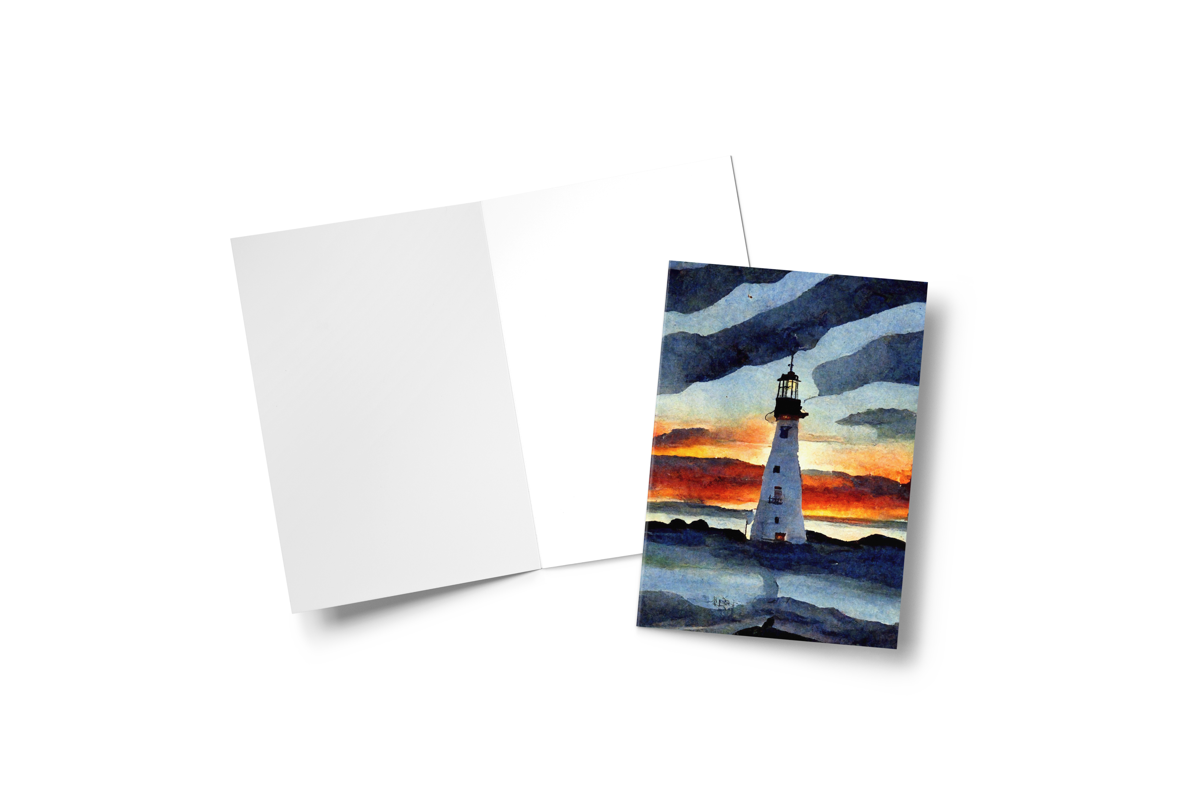 Lighthouse Card - Greeting & Note Cards Edgecomb Potters
