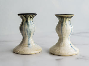 Candlesticks Short, pair - Pottery Edgecomb Potters