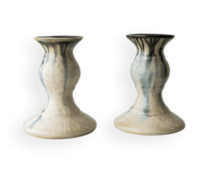 Candlesticks Short, pair - Pottery Edgecomb Potters
