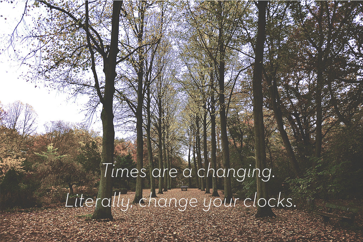 Time is a changing!