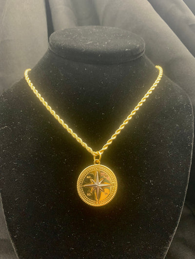 Large Compass Long Chain by Water's Edge Studio