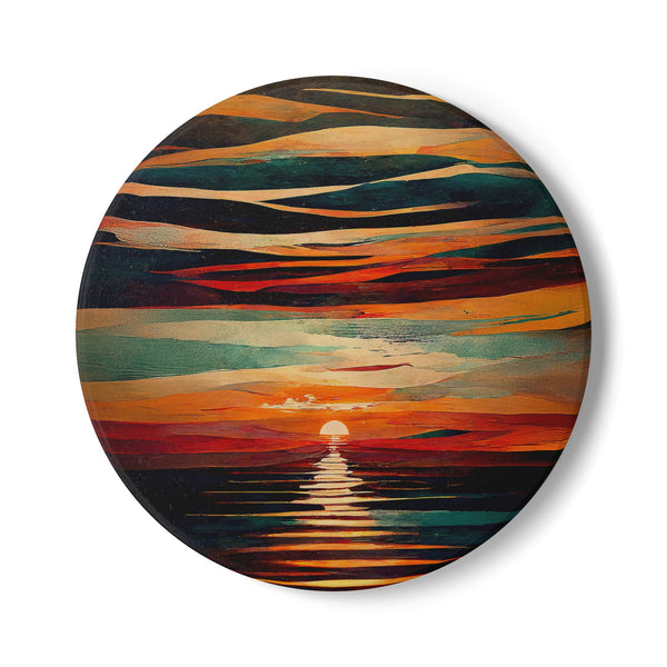 Sunset Serenity Ceramic Art Coasters