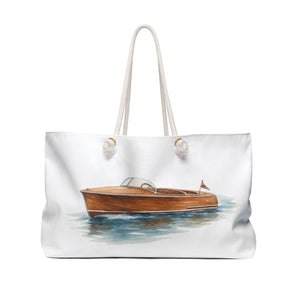 Weekender Bag - Chris-Craft Watercolor Art Design by Printify