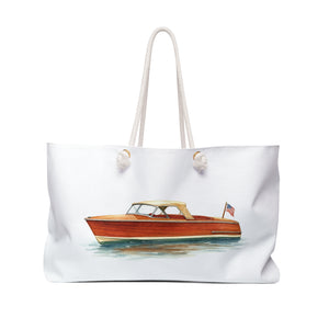 Weekender Bag - Chris-Craft Watercolor Art Design by Printify