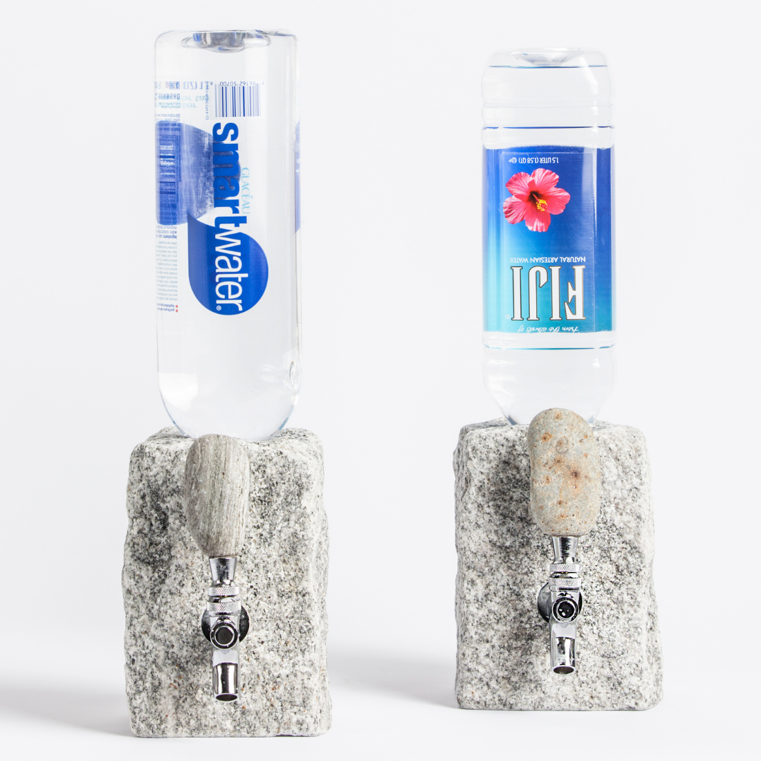 Stone Drink Dispenser: Gray / Stainless by Funky Rock Designs (F)