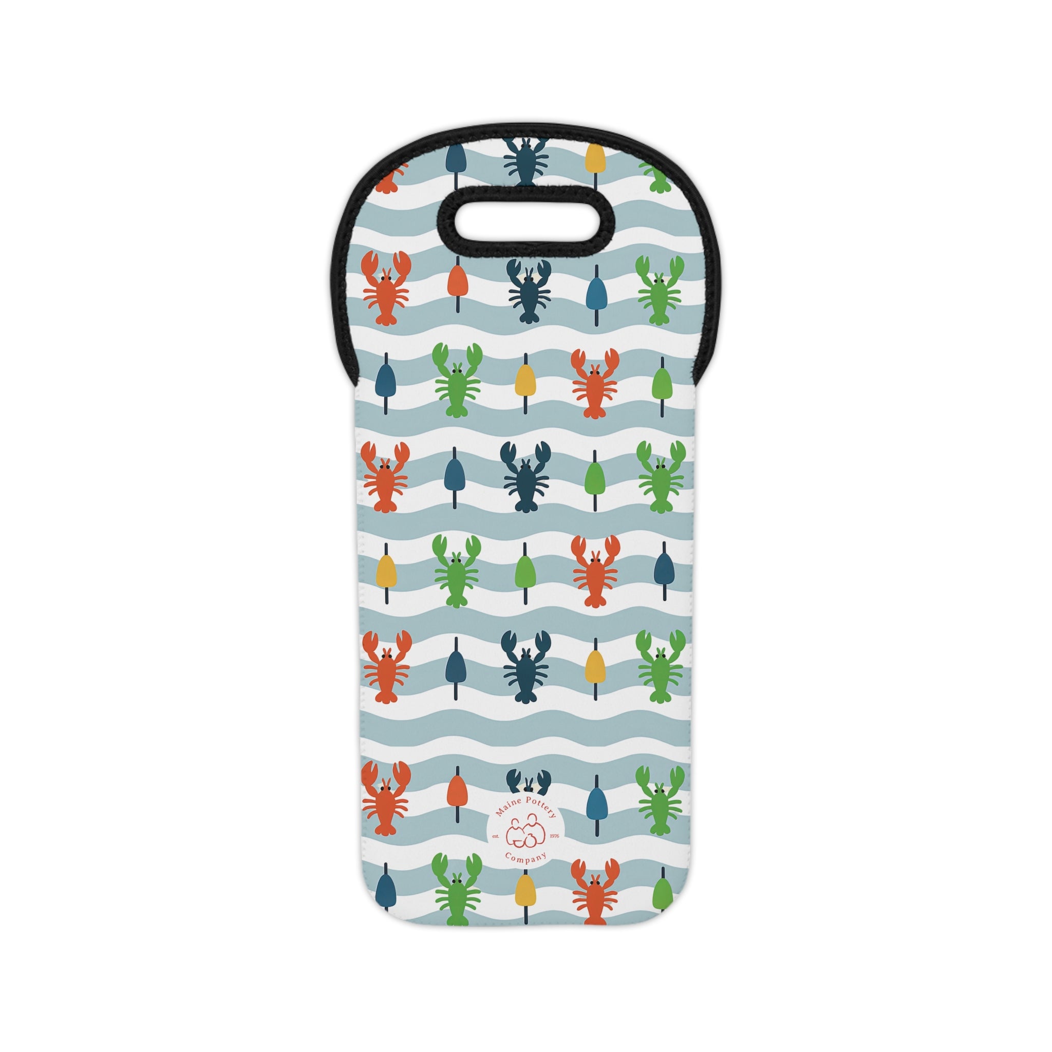 Lobster Print Wine Tote Bag